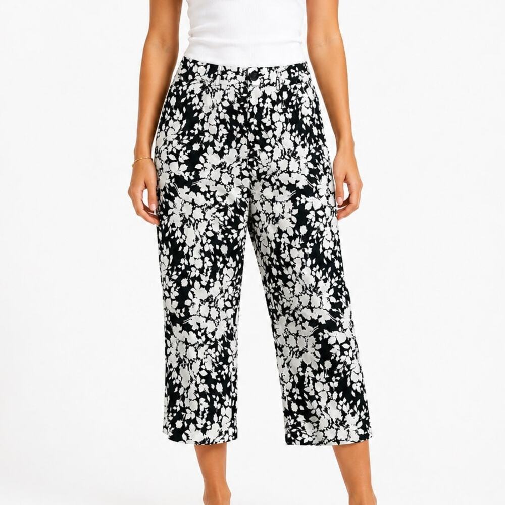 Croft & Barrow Classic Fit Floral Cropped Pant